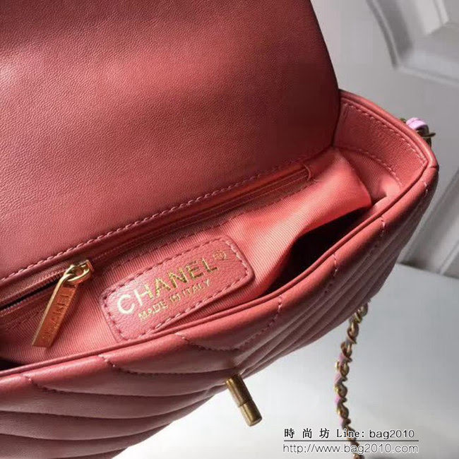 香奈兒CHANEL 18春夏系列新款 鏈條mini cf 塗鴉彩色皮質鏈條包 DSC1006
